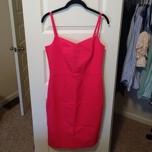 NWT banana republic bi-stretch pink sheath dress